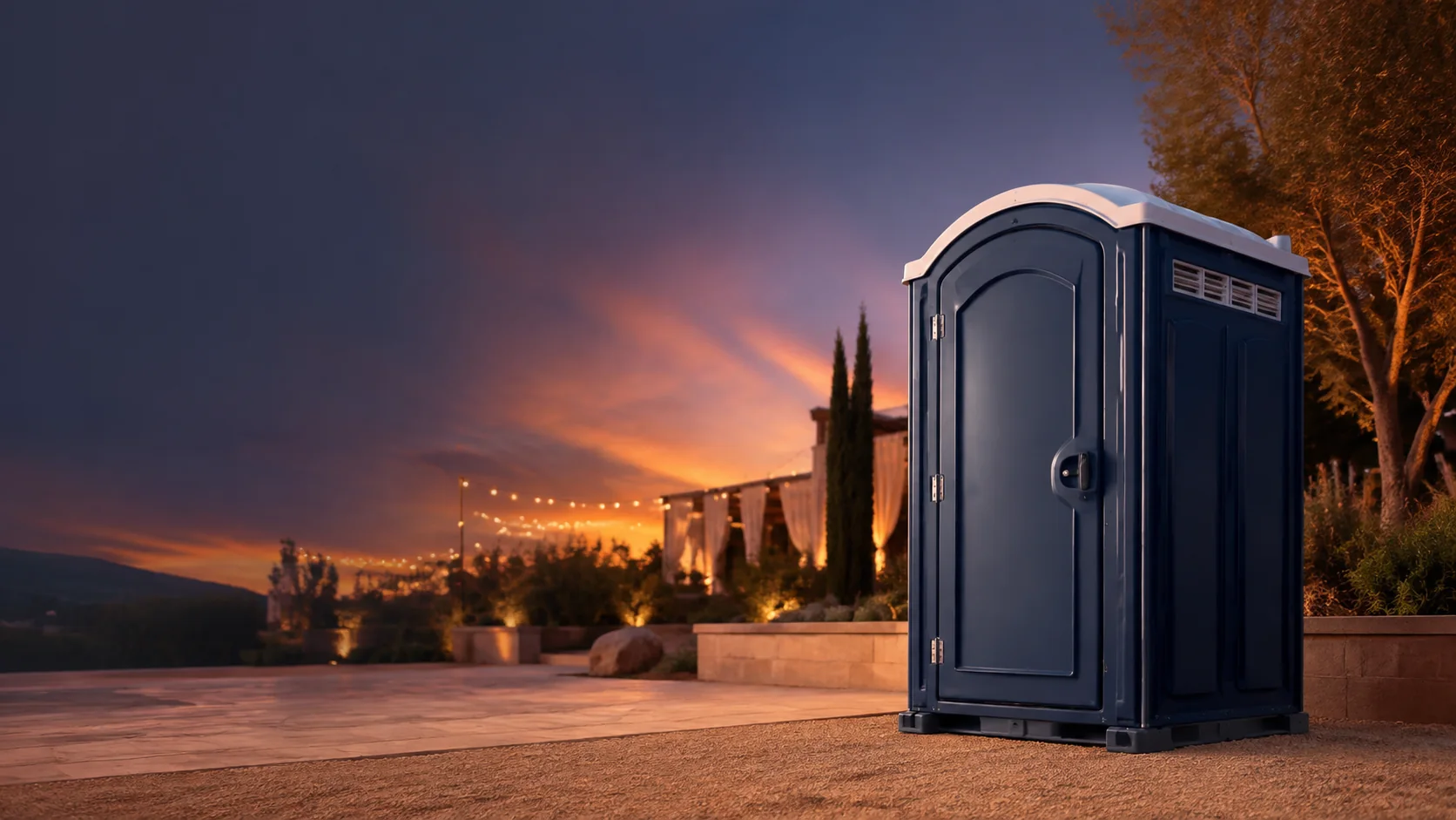 Portable restroom shown for rental planning in Binghamton, NY